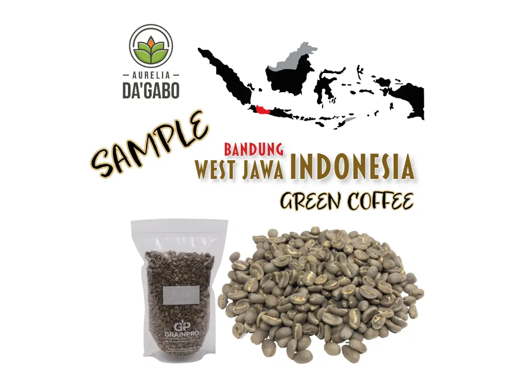 SAMPLE Green Coffee "SUNDA" Da'Gabo, Specialty Arabica, West Jawa Bandung Indonesia, Washed